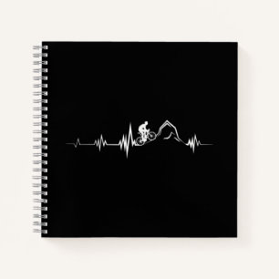 Carnet Cyclisme Heartbeat Course Vélo de montagne Vélo
