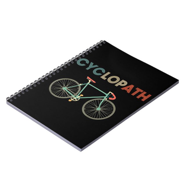 Carnet Cyclopath Bicyclette amusant Humour cycliste (Côté gauche)