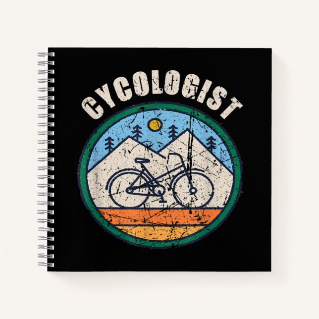 Carnet Cycologue Funny Bicycle Cyclisme Cadeau Vintage (Devant)