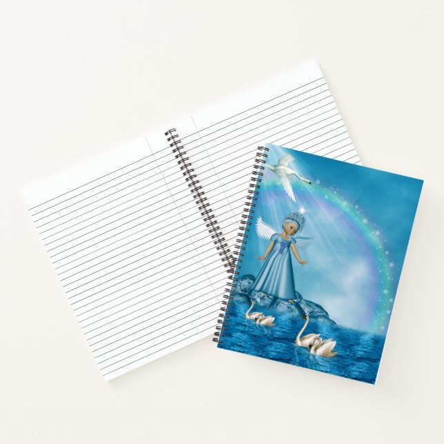 Carnet Cygnes Blanches Et Angel (Intérieur)