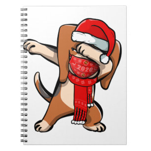 Carnet Dabing Beagle Wears Visage Masque Dab Dance Cute C