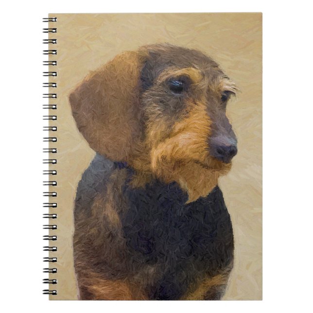 Carnet Dachshund (À poils durs) Peinture Chien Art origin (Devant)