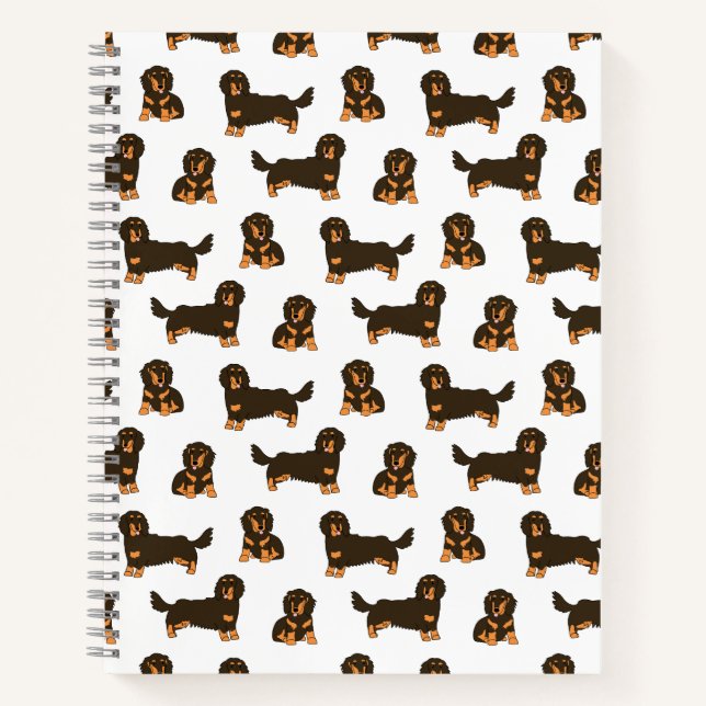 Carnet Dachshund aux cheveux longs (Devant)