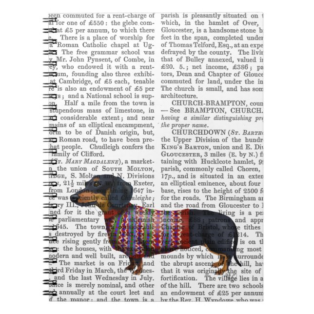 Carnet Dachshund Avec Sweat Laineux (Devant)