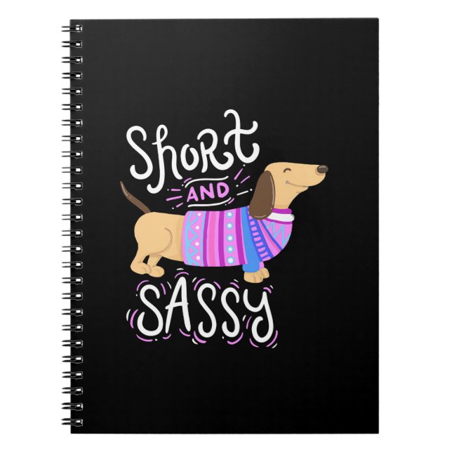 Carnet Dachshund Court Et Sassy (Devant)