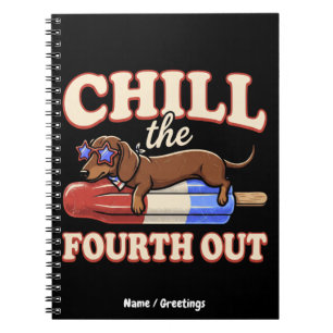 Carnet Dachshund drôle 14 juillet Faites passer le quatri