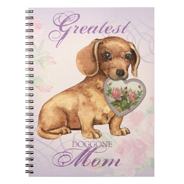 Carnet Dachshund Heart Maman (Devant)