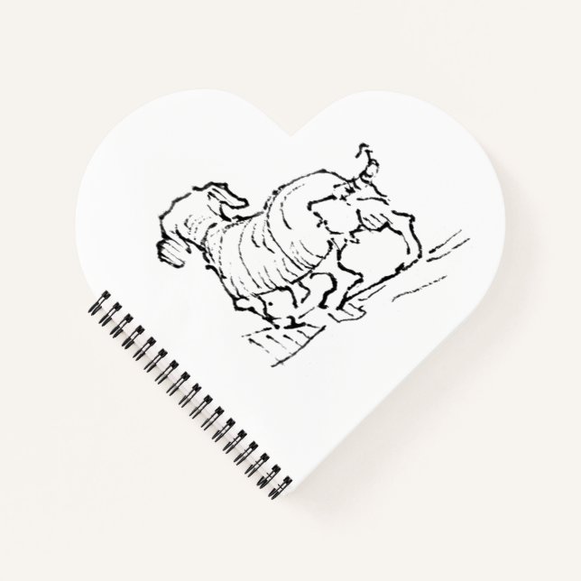 Carnet Dachshund Heureux – Illustration de chien saucisse (Devant)