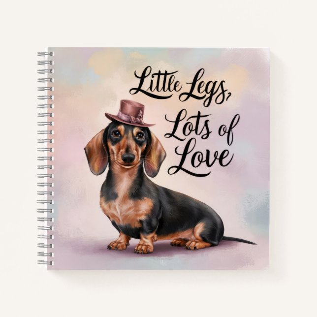 Carnet Dachshund Petits Jambes Beaucoup d'amour (Devant)