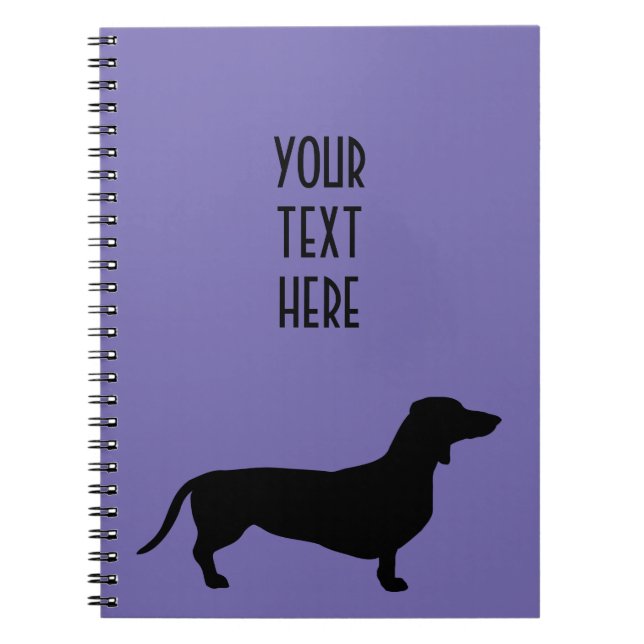 Carnet Dachshund Poil Court - Silhouette 1 (Devant)