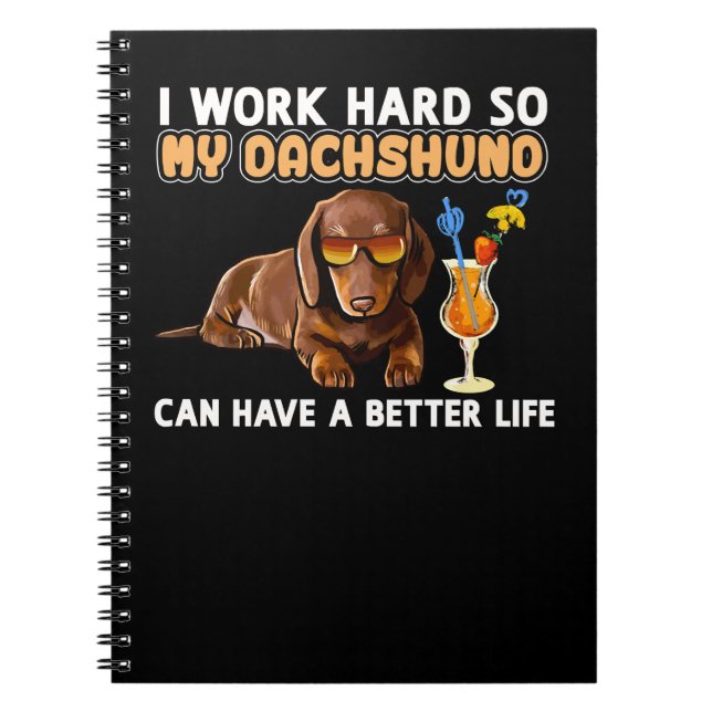 Carnet Dachshund Wiener Chien Funny Dachshund Chemise Dac (Devant)