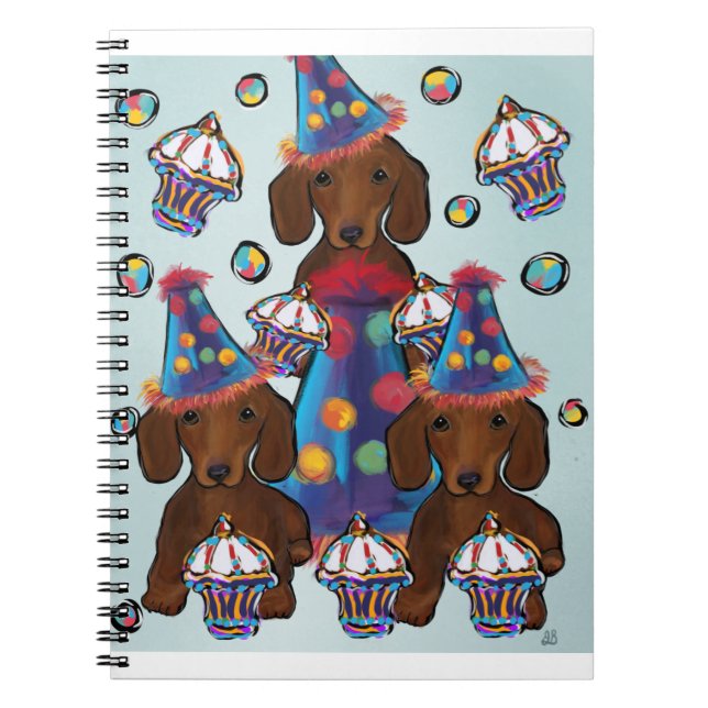 Carnet Dachshunds rouges (Devant)