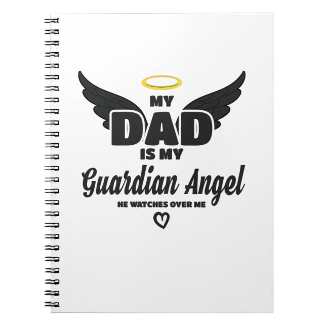 Carnet Dad Is My Guardian Angel Watches Over Me In Memory (Devant)