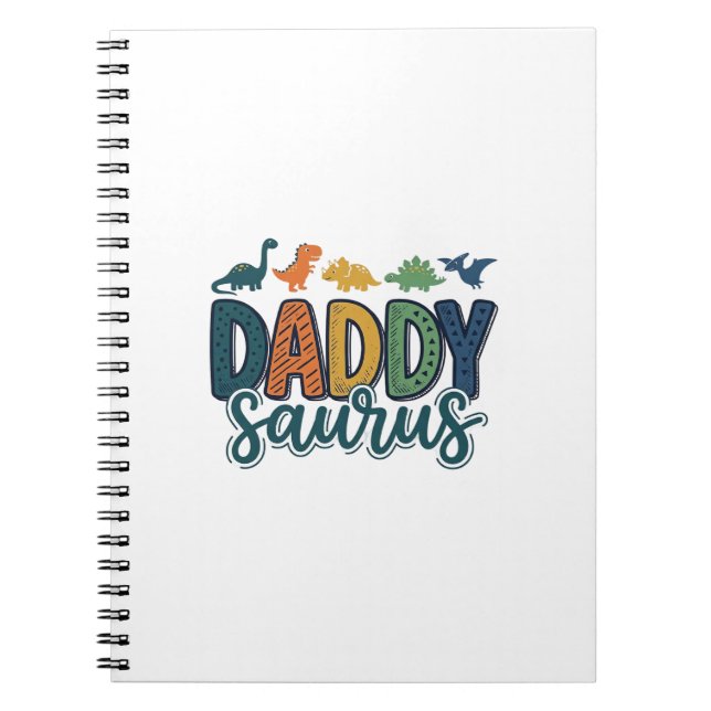 Carnet Daddy Saurus Conception de vecteur de papa dinosau (Devant)