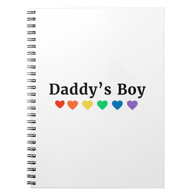 Carnet Daddy's Boy, Pride Rainbow Hearts, Funny Cool LGBT (Devant)