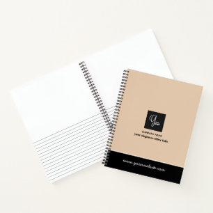 Carnet d'affaires à logo d'entreprise personnalisé