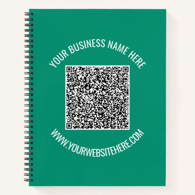 Carnet d'affaires de codes QR personnalisés exempl (Devant)