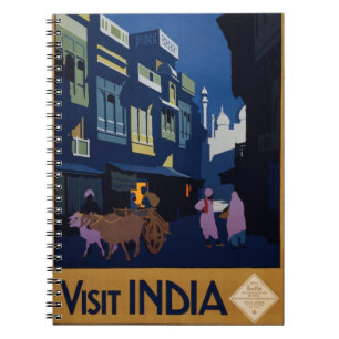 Carnet d'affiche de voyage de l'Inde