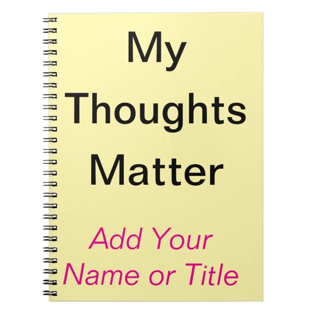 Carnet d'Affirmation Auto-Worth Cadeau personnalis (Devant)
