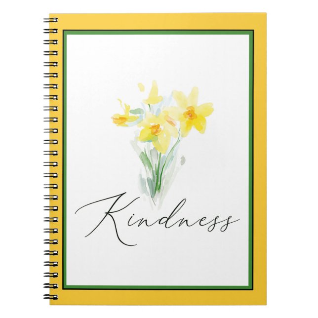 Carnet Daffodils aquarelle de gentillesse  (Devant)