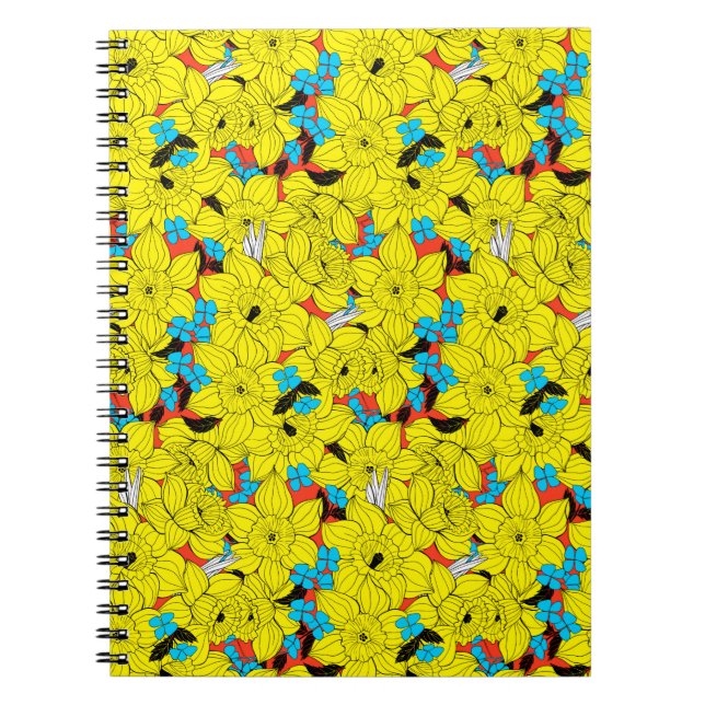 Carnet Daffodiques motif floral printanier (Devant)