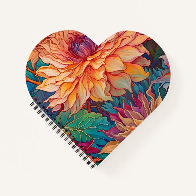 Carnet Dahlia Tapisserie florale (Devant)