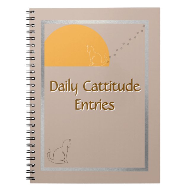 Carnet Daily Cattitude Entries -Fun Spiral Photo Notebook (Devant)