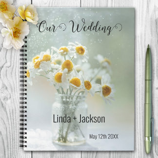 Carnet Daisies romantiques Bokeh Planification Mariage