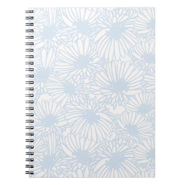Carnet Daisy Blooms - Bleu Poudre (Devant)