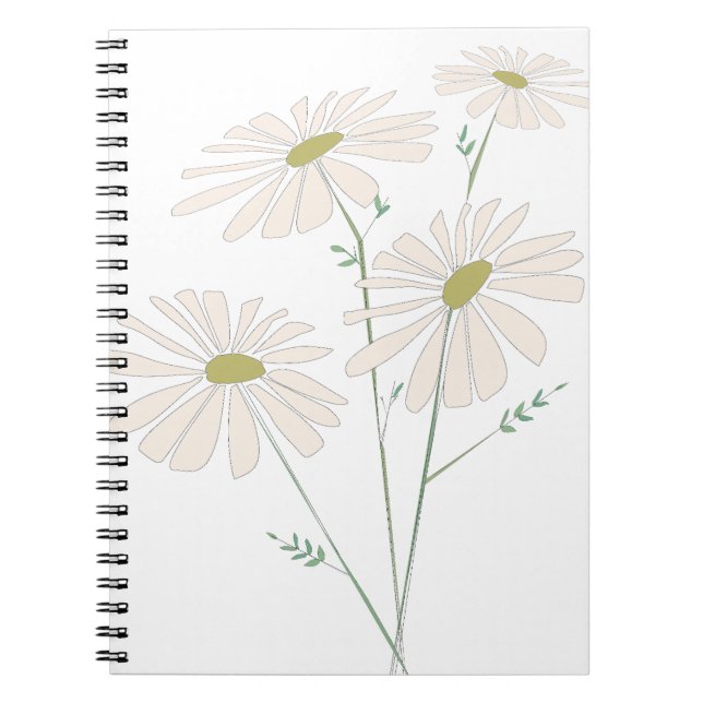 Carnet Daisy Bunch Daisy Daisy Dance - Floral Blanc (Devant)