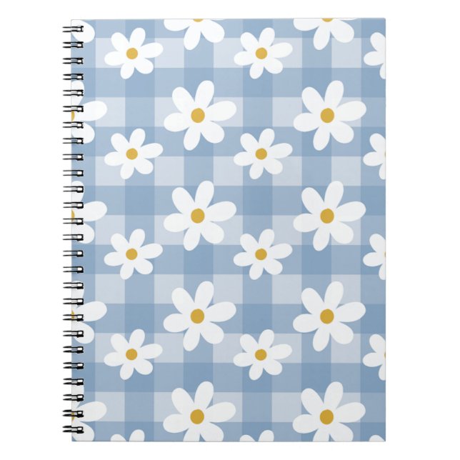 Carnet Daisy Days - En vichy Bleu (Devant)