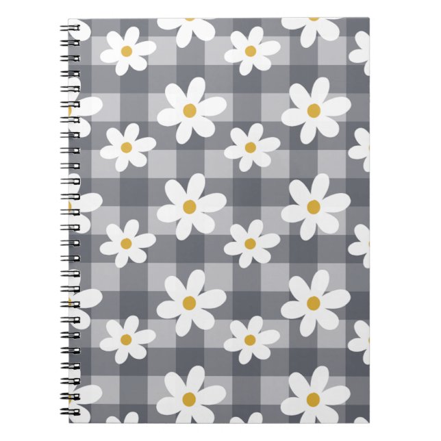 Carnet Daisy Days - Noir En vichy (Devant)