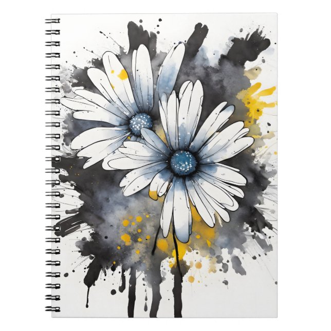 Carnet Daisy - Fleurs à l'aquarelle (Devant)
