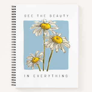 Carnet Daisy Flowers Beauté Slogan