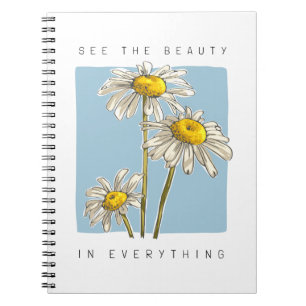 Carnet Daisy Flowers Beauté Slogan