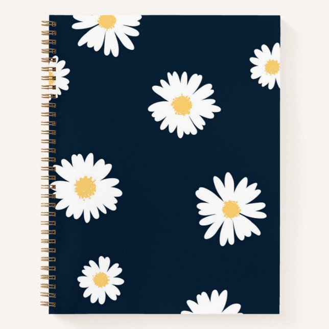 Carnet Daisy On Blue Motif (Devant)