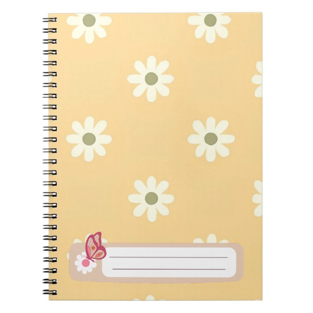 Carnet Daisy Smile Floral adolescente fille (Devant)