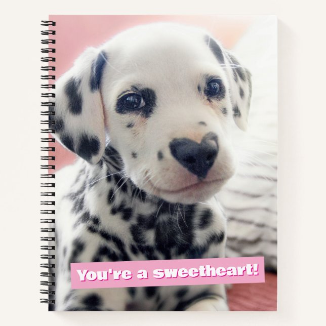 Carnet Dalmatian Heart Nose (Devant)