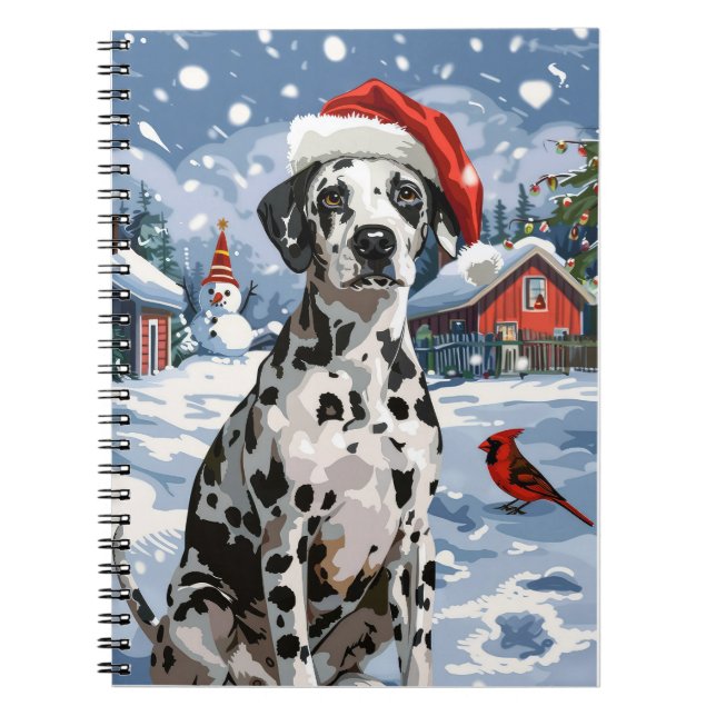 Carnet Dalmatie Winter Wonderland Noël Joie (Devant)