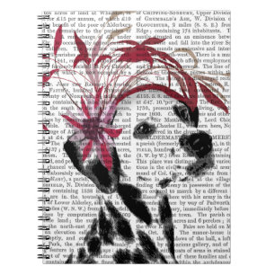 Carnet Dalmatien Avec Fascinateur Rouge