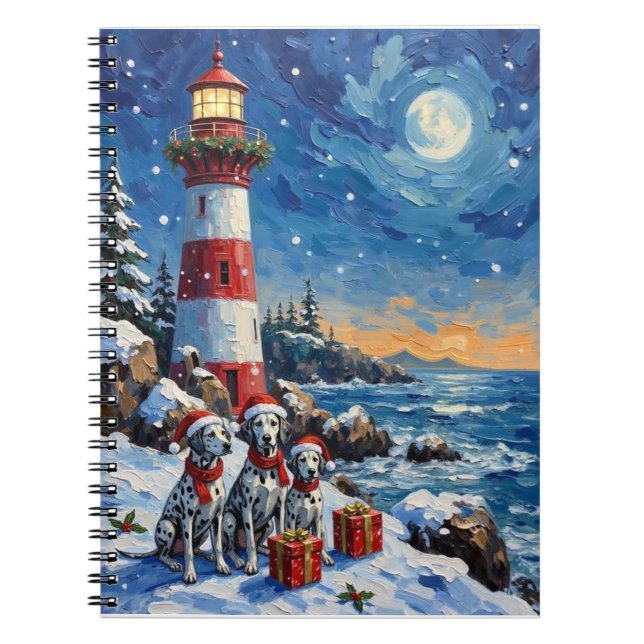 Carnet Dalmatien Phare de Noël Vacances (Devant)