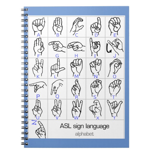 Carnet d'ALPHABET de LANGUE DES SIGNES (Devant)