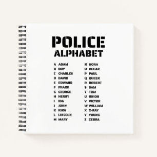 Carnet d'Alphabet Phonétique de la Police