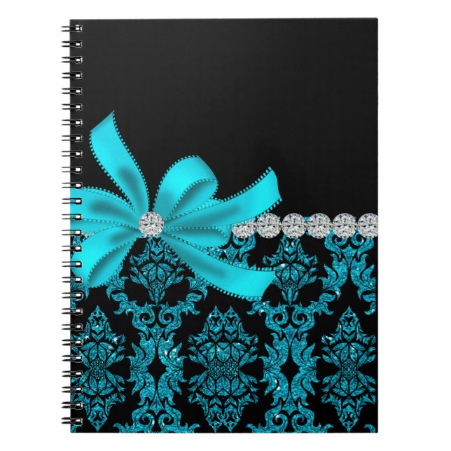 Carnet Damas diamant (Parties scintillant Turquoise) (Devant)