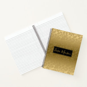 Carnet Damas monochromatiques or