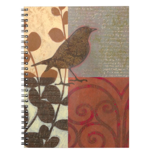 Carnet Damask Sparrow (Devant)