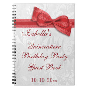 Carnet Damassé et arc de fête d'anniversaire de