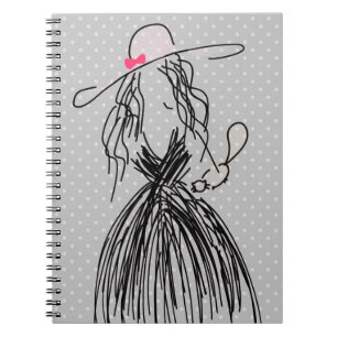 Carnet Dame de la mode avec Pois