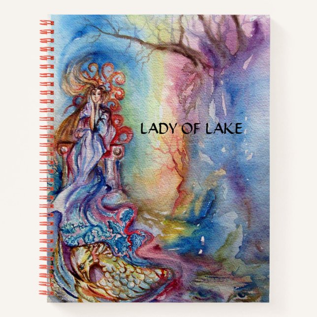 Carnet DAME DU LAC Légende Arthurienne Aquarelle (Devant)