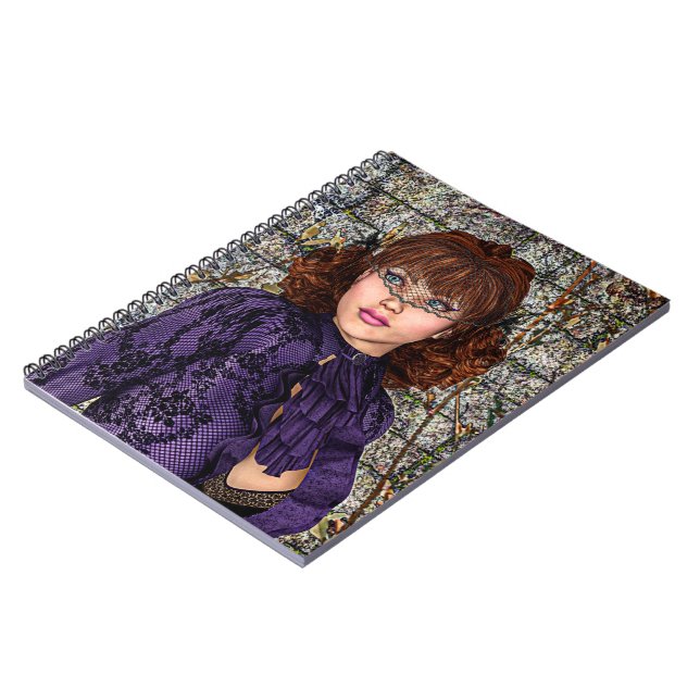 Carnet Dame en violet (Côté gauche)